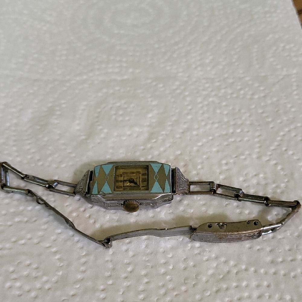Vintage Silver and Blue Watch - Picture 3 of 5